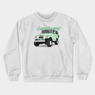 Land cruiser fj40 hardtop off road green light Crewneck Sweatshirt